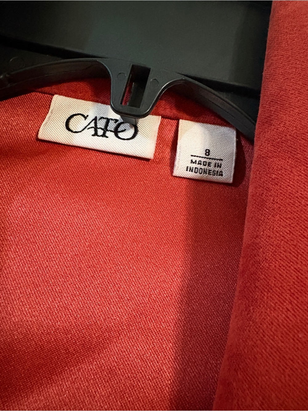 Cato Red Suede Ruffle Front Jacket - Picture 3 of 3